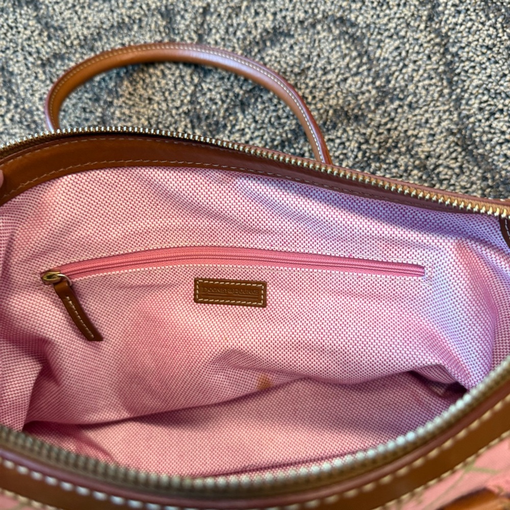 Dooney & Bourke Pink and Brown Shoulder Bag - Picture 6 of 8